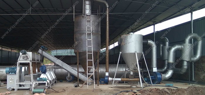 air flow dryer in briquette line