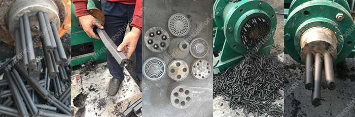 briquette extruder product and mold show