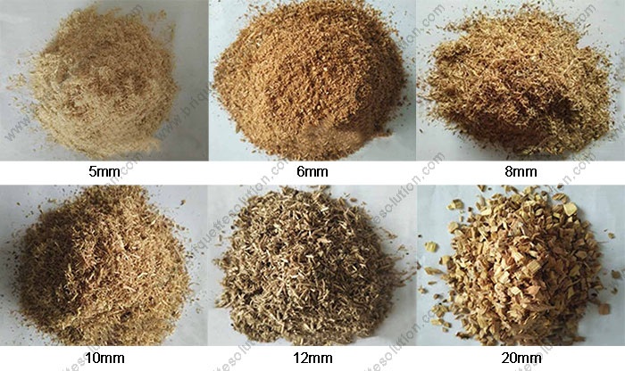 final sawdust with different sizes