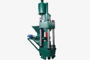 green color hydrualic briquette machine with screw feeder