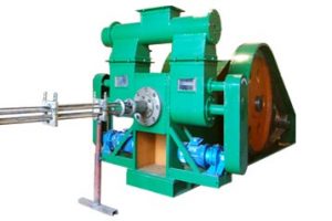 mechanical briquette machine in green color