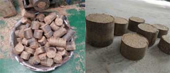 round shape briquette