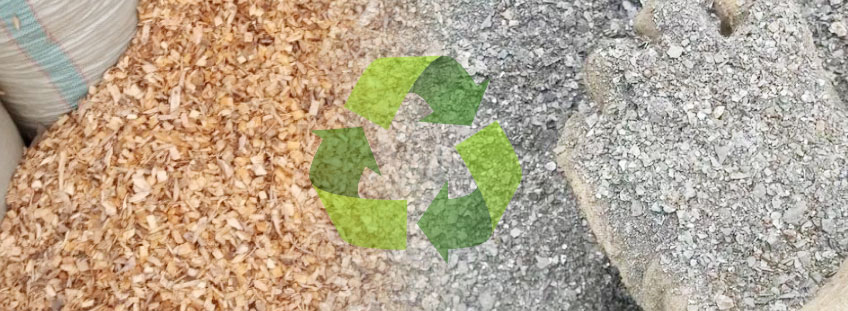 sawdust, mill scale and the recycle mark