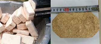 square shape sawdust briquette