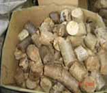 Mixed biomass briquette